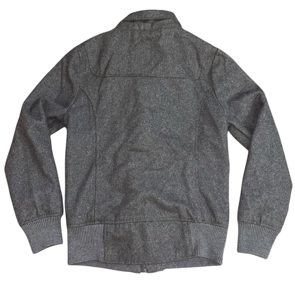 Dollhouse Woolblend Y2K Gray Button Up Zip Sweater Jacket Women’s M Winter Warm - Picture 4 of 13